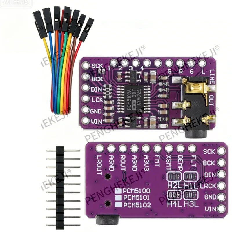 1let Interface I2S PCM5102A DAC Decoder GY-PCM5102 Player Module For Raspberry Pi pHAT Format Board Digital PCM5102 Audio Board