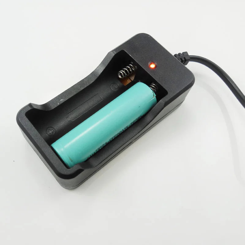 18650 Battery Charger EU Plug 2 Slots Smart Fast Charger 18650 Lithium Rechargeable Battery Charging Device DC4.2V 1A