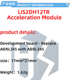 LIS2DH12TR Triaxial Accelerometer Module, ADXL345 Alternative Sensor Board