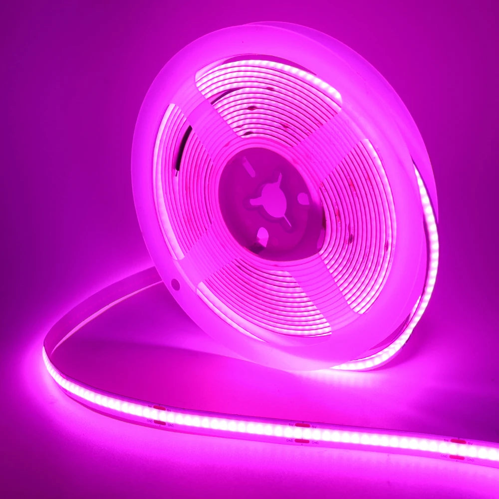 DC 5V COB LED Strip Light With USB 2PIN Wire DC Plug 8MM 320LED High Density Flexible Tape 3000K 4000K 6000K Warm Natural White