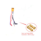 Hardcase Lipo Harness 2S JST XH Balance XT60 Tamiya Deans EC3 EC5HXT TrX Plug to 90 Degree 4.0/5.0mm Bullet Connector with Cover