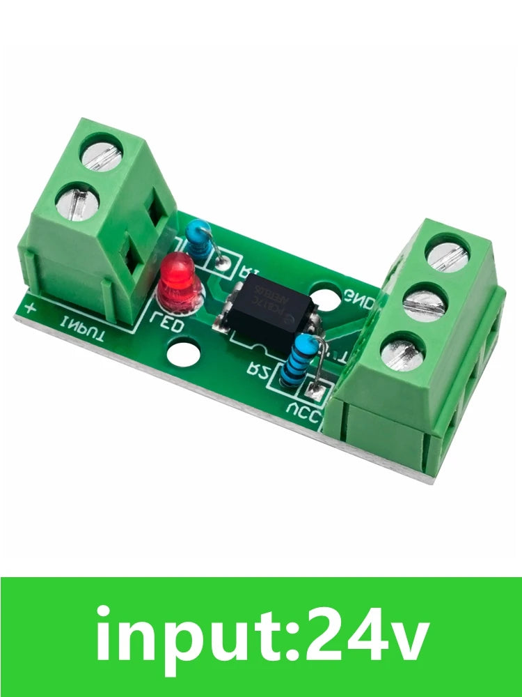 1 Channel Way Optocoupler Isolation Module PC817 EL817 3V-5V 12V 24V Photoelectric Isolator Rail Holder PLC Drive Motor Board
