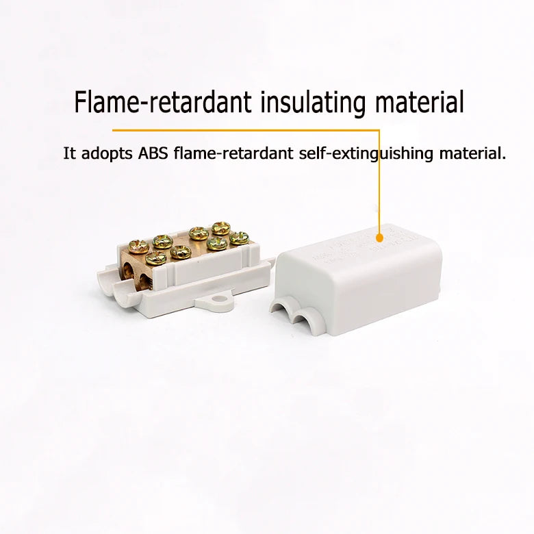 Parallel Wire Splitter Without Cutting, High-Power T-Type Main Branch Terminal Block, 1-In 2-Out for 1.5-6-10-16mm² Cables