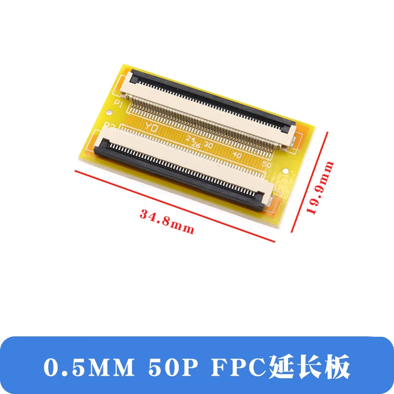2Pcs FFC/FPC Flexible Cable Extension Board Adapter 0.5MM Pitch 4P/8/10/12/14/16/20/24/30/40/50/60/64Pin