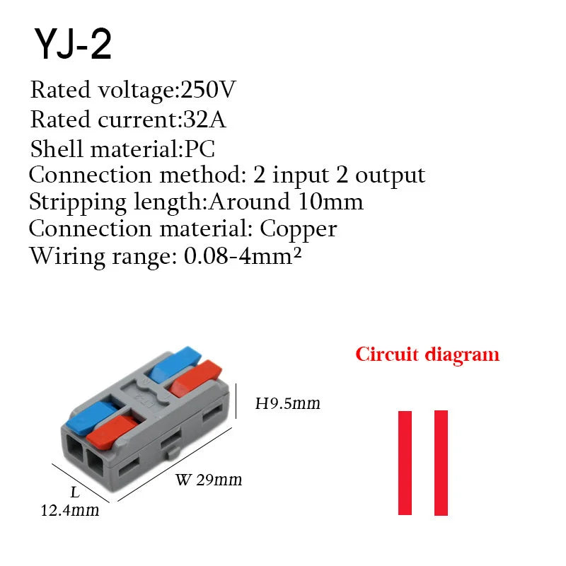 Wire Connector Quick Splitter Mini Splicing Universal Conductor Wiring Cable LED Terminal Block Push-in Electrical Connectors