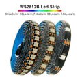 WS2812B Individually Addressable Led Strip 1-5M 30/60/74/96/144leds/m WS2812 5050 RGBIC Smart Pixels Led Light IP30/65/67 DC5V