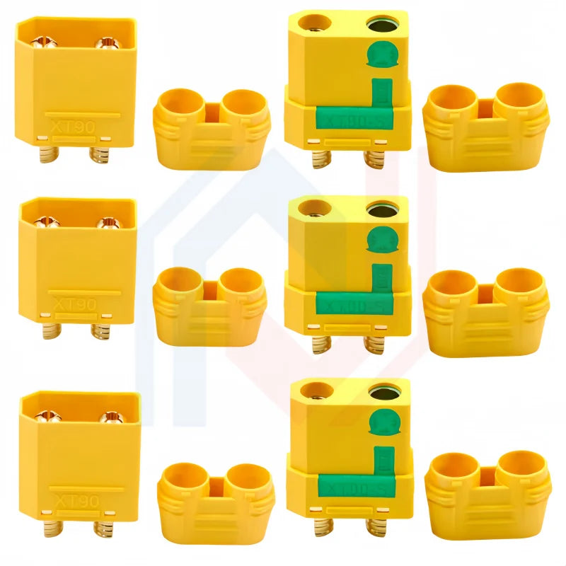 XT90/XT90S Male to Female Adapter for Car Lipo Battery Large Current Model Aircraft Plug with Resistance to Prevent Sparking