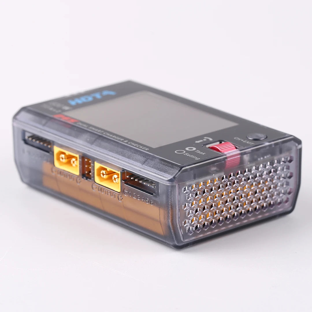 HOTA D6S RC Lipo Battery Charger Magnetic Suction Dual Channel Smart Balance 600W High Power 1-6S Smart Balance Charger