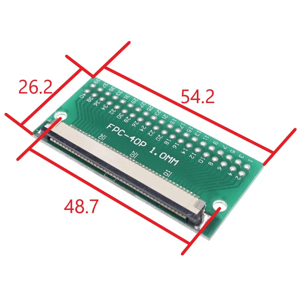 FPC FFC 4 6 8 10 12 15 16 20 24 30 34 40 50 60 Pin Adapter 1.0 MM to 2.54 X 2.54 mm Pitch Through Hole DIP PCB Converter