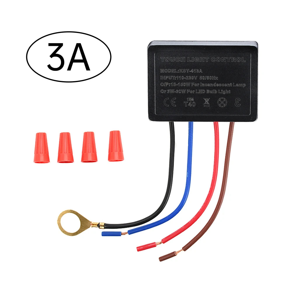 AC110-230V Touch Light Switch Table Lamp Dimmer Control Module Sensor Touch Switch Compatible With Incandescent Lamps LED Sconce