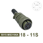 18S-3 18S-10 18S-11 Circular Connector 5015 MIL STD Plug Socket Military Specification Connector MIL-C MS3102A MS3106A MS3108A