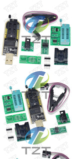 CH341A CH341B 24 25 Series EEPROM Flash BIOS USB Programmer Module + SOIC8 SOP8 Test Clip + 1.8V adapter + SOIC8 adapter DIY KIT
