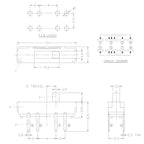 20PCS 8Pin DIP Mini Slide Switch 3Position Micro Toggle Switch 2P3T 13x3.5mm H=2/3/4mm Vertical Slide Switch MSS-23D18