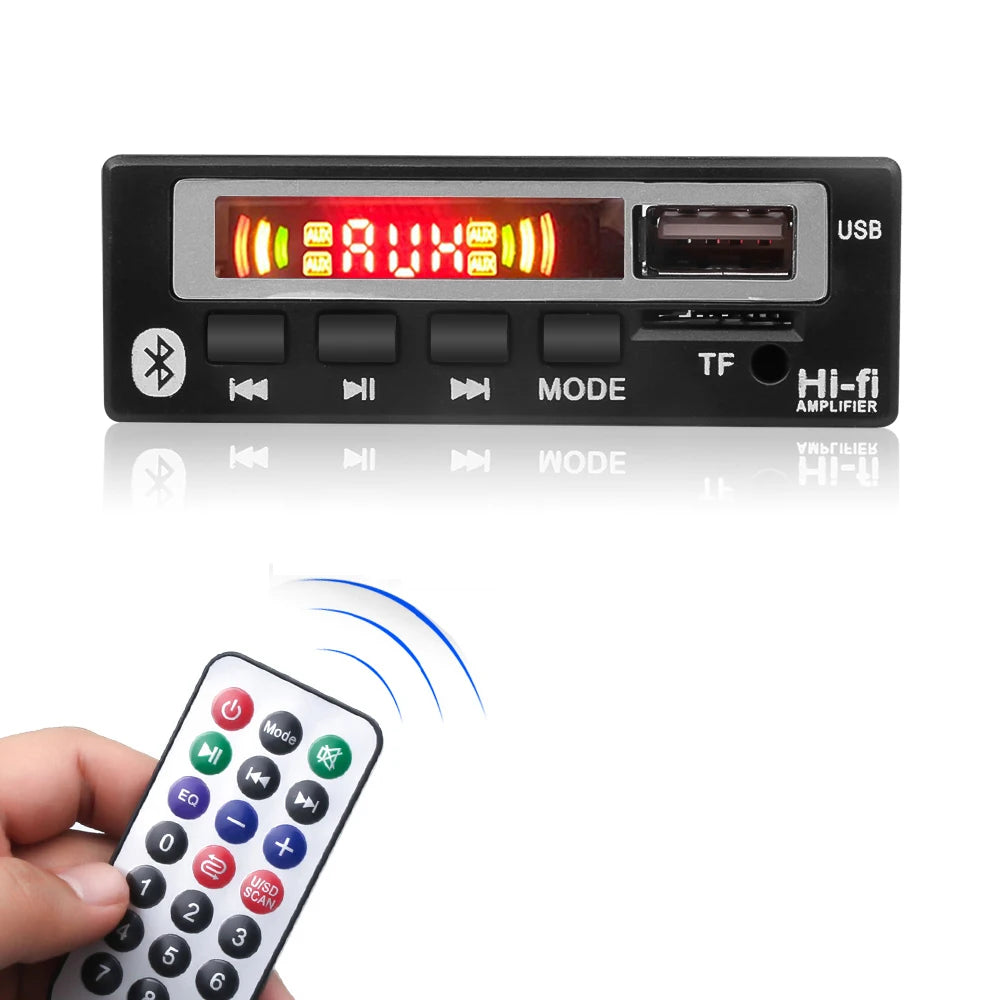 Bluetooth 5.0 WMA MP3 Decoder Board Wireless Car Radio Module Support USB TF FM Music Player with Color Screen Car Accessories