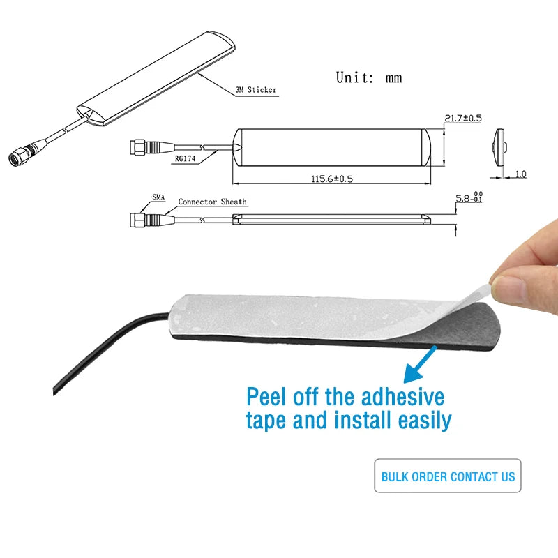 Wireless Flat Patch WiFi Antenna 2.4GHz Antennas 2400MHz