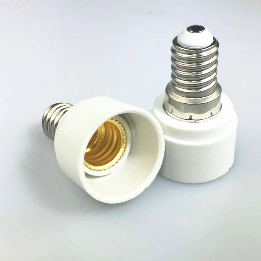 2pcs E14 To E14 LED Light Bulb Base Adapter European Chandelier Socket Lampholder Extender Candle Lamp Holder Extension