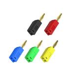 10pcs 2mm Stackable Banana Plug Gold Plated Copper Mini Connector with 2mm Socket Jack Welded/soldered 30V/10A
