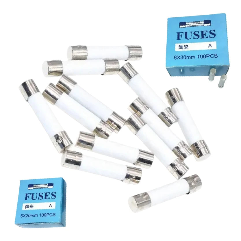 5x20 6x30 Mm 250V 0.25A -30A AMP Fast Blow Tube Ceramic Fuse