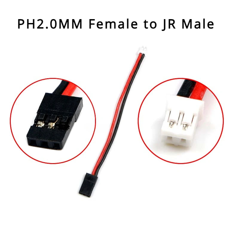 1/5/10Pcs/lot PH2.0 Male/Female to JR/FUTABA Connector Charging Adapter Cable Converter Lead for RC Hobby Battery FPV RC Models