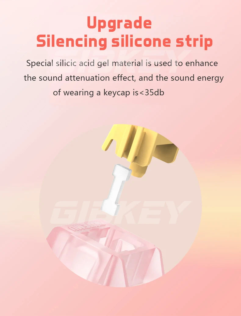Outemu Silent Peach V3 Switch Lubed Mute Lemon V3 Switches Mechanical Keyboard Linear Tactile 5Pin Hot swap Pre Lubed PA66 POM