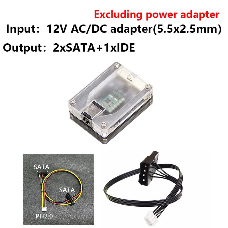 DC12V to SATA SSD Power Supply module DC 12V To 4Pin Molex 12V 5V  HDD Cable Step-down Voltage Regulator SSD HDD power supply