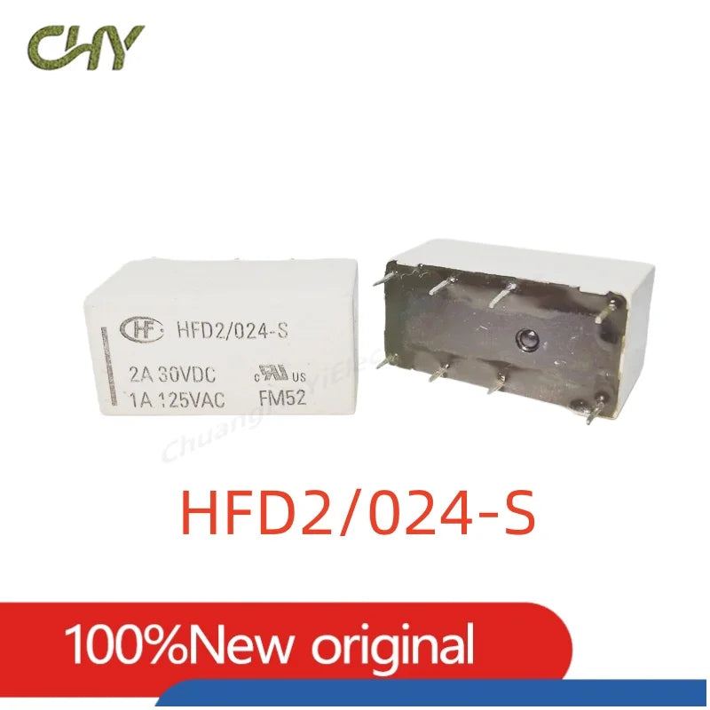 5V Coil Bistable Latching Relay DPDT 30VDC 2A 1A 125VAC HFD2-005/012/024-S-L2-D HFD2-005/012/024-M-L2-D HFD2-005/012/024-M/S