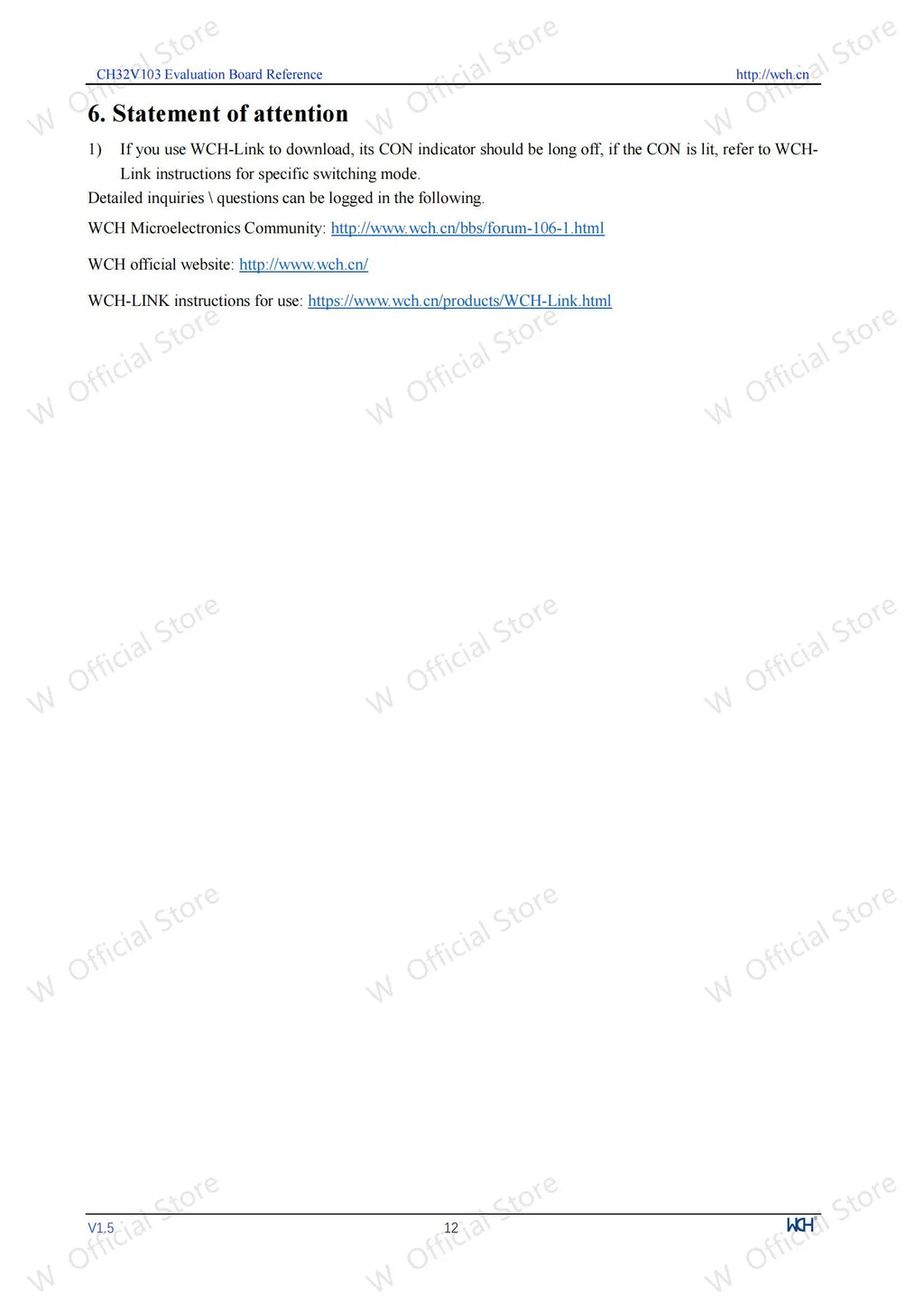CH32V103 development board, on-board WCH-Link debugger CH32V103R8T6 Microcontroller Evaluation Boards