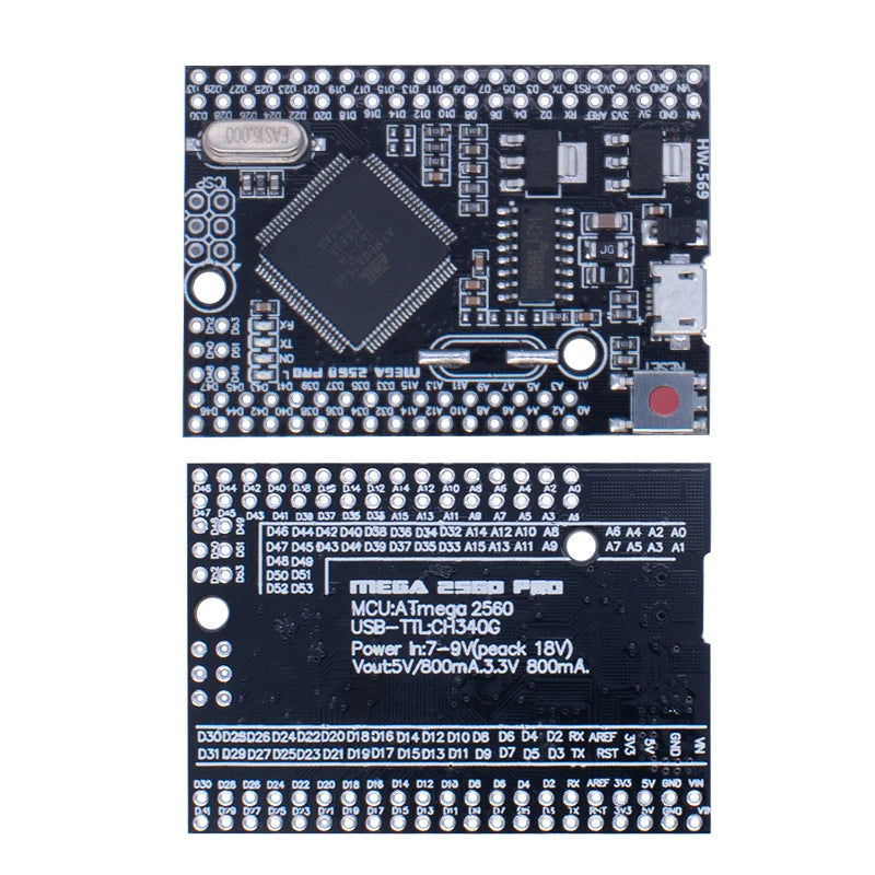 Mega 2560 PRO MINI  Micro 5V (Embed) CH340G ATmega2560-16AU with male pinheaders Compatible for arduino Mega