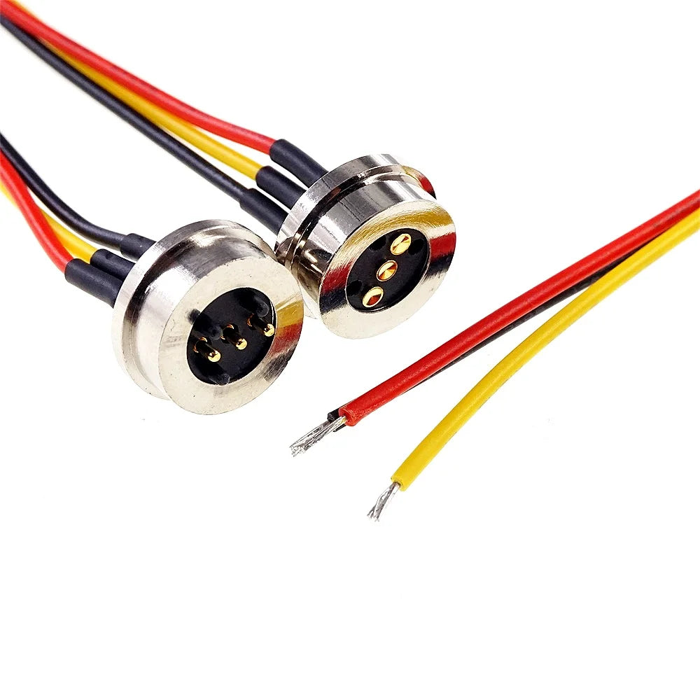 1/3/5 Pair Circular Shape Magnetic Pogo Pin Connector 1 2 3 4 5 Pole Male Female Probe DC Power Charging Round Profile