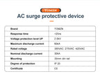 TOMZN AC SPD 2P House Surge Protector Protection Protective Low-voltage Arrester Device 10-20kA 20-40kA 30-60kA 275V 385V 420V