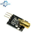 1-100pcs KY-008 Red Laser Module 650nm 3-Pin Dot Diode Transmitter with Copper Head for Arduino, AVR, PIC & MEGA 2560