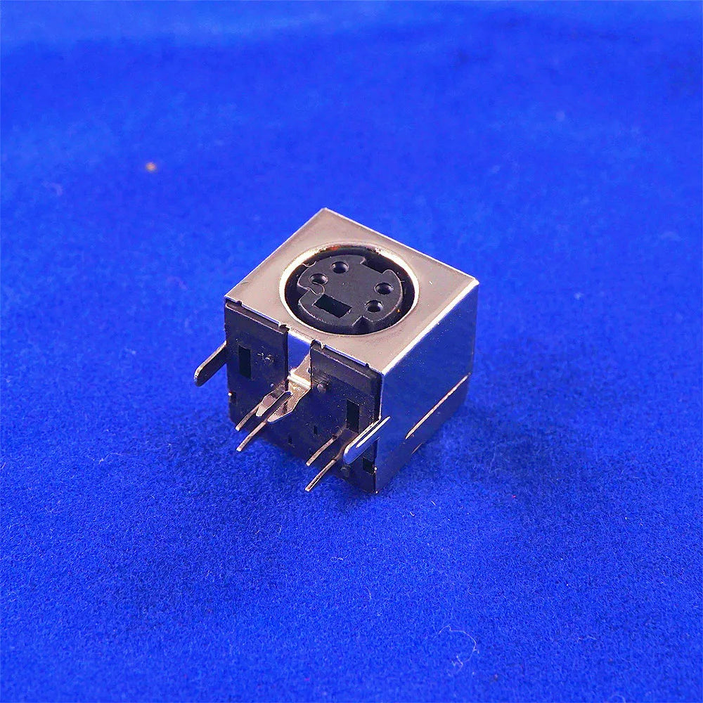 10 Pcs Connnector Mini Din 3 4 5 6 7 8 9 Pin Female Circular Receptacle Power Sockets MD-SM Shield Right Angle Through Holes PCB