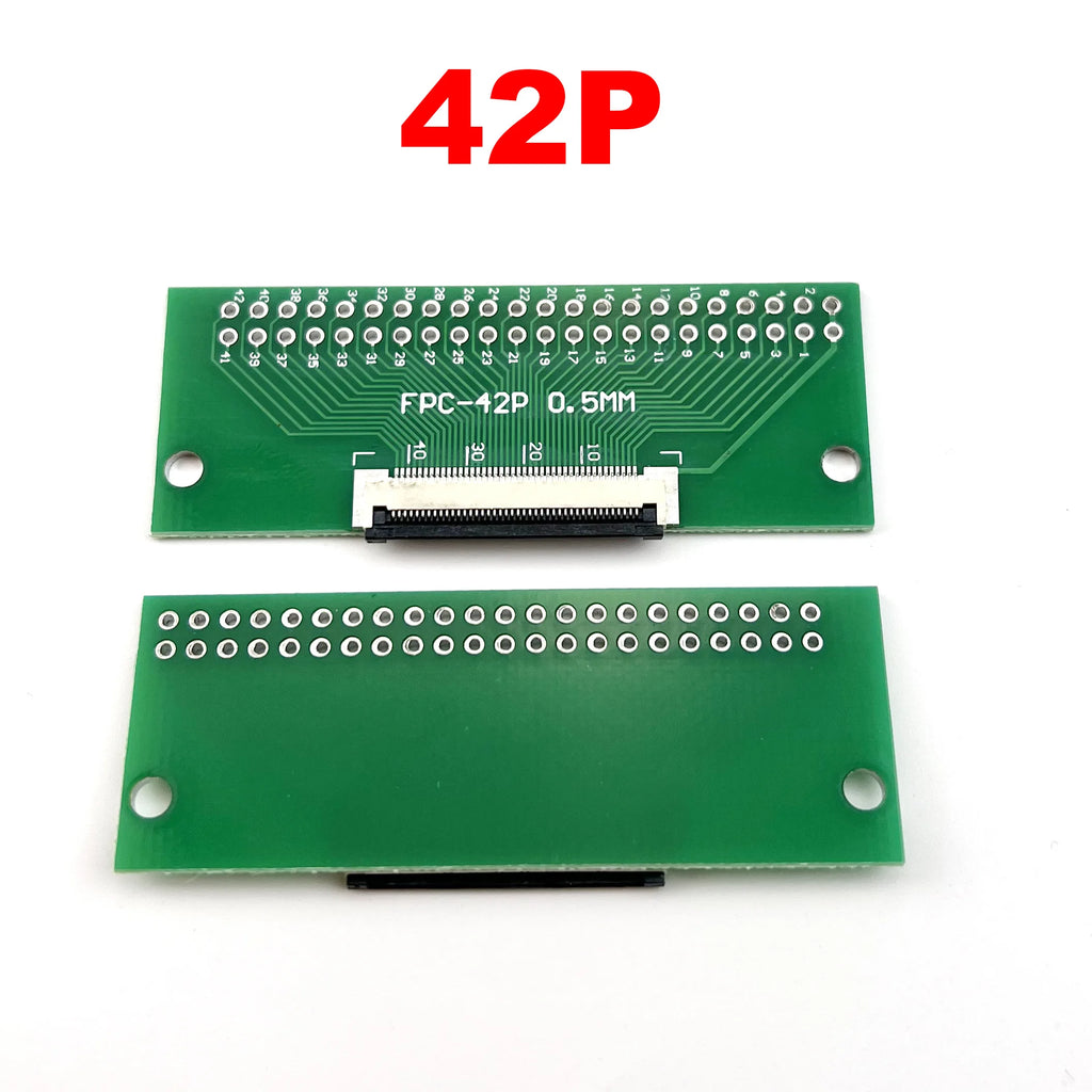 1pcs 4P 6P 8P 10P 12P 14P 15P 16P 18P 20P Test Board Adapter Double Rows Plate Connector 2.54mm 0.5mm Flip FPC Soft Flex Cable