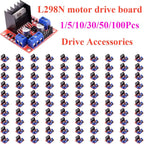 1~100Pcs L298N Dual Channel DC Stepper Motor Drive Controller Module Speed Regulation Driver Board Smart Robot DIY Accessories
