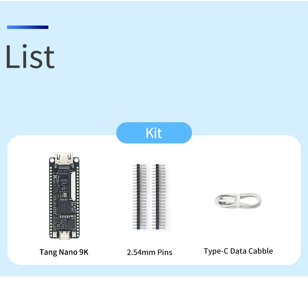 Sipeed Tang Nano 9K FPGA Design Development Board 32 Mbit SPI Flash GOWIN GW1NR-9 RISC-V HDMI Kit