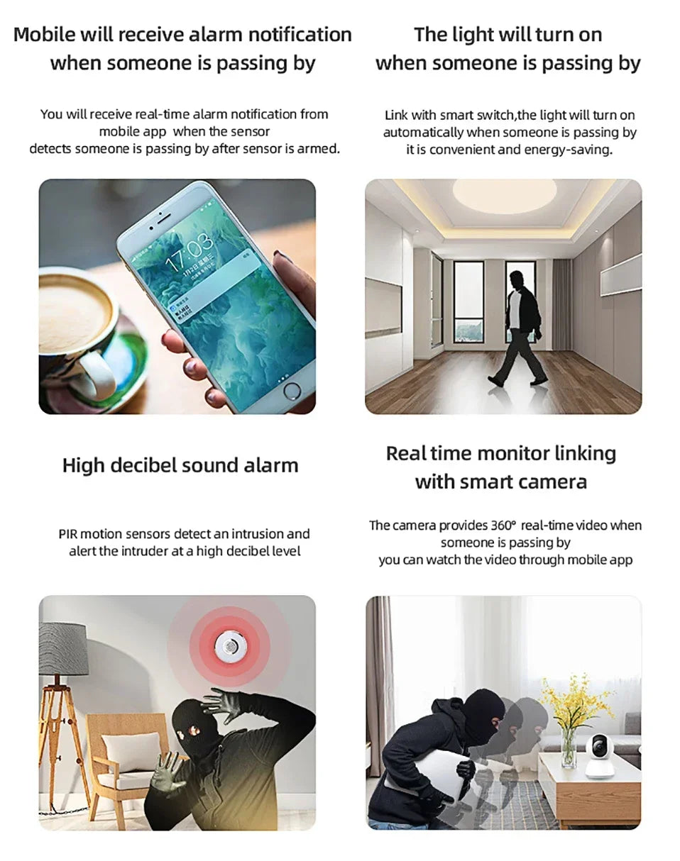 Tuya WiFi Zigbee PIR Motion Sensor Smart Home Human Body Infrared Detector Security Smart Life Works With Alexa Google Home