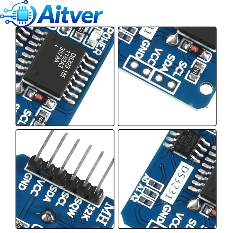 DS3231 AT24C32 IIC RTC Real Time Clock Module High Accuracy Memory Module with Dupont Cable for Arduino Raspberry Pi DIY Electro