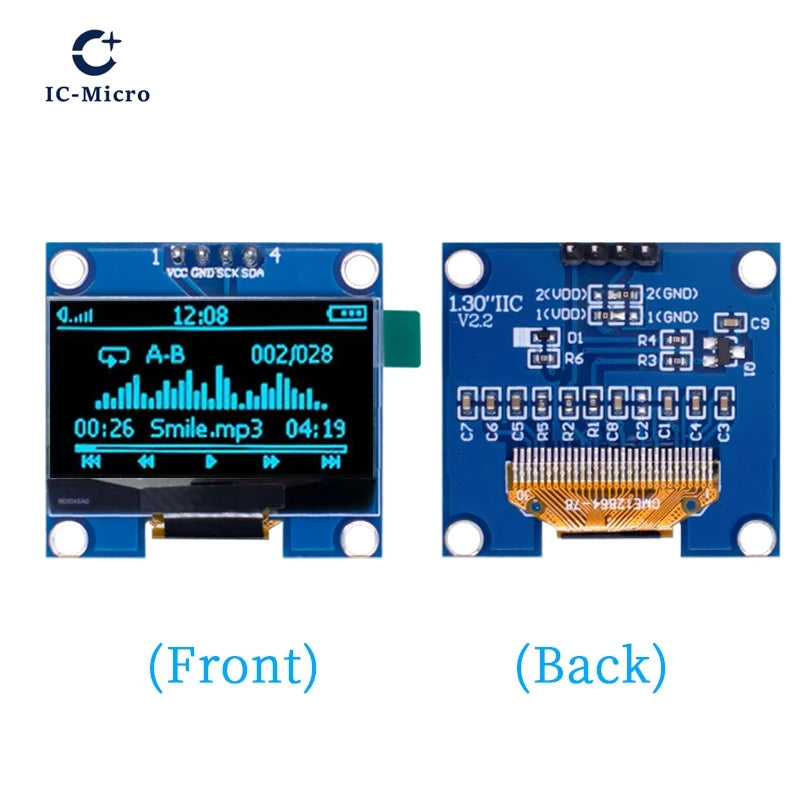 XCW 1.3 inch OLED module SPI/IIC I2C Communicate white/blue color 128X64 1.3 inch OLED LCD LED Display Module 1.3" OLED Module