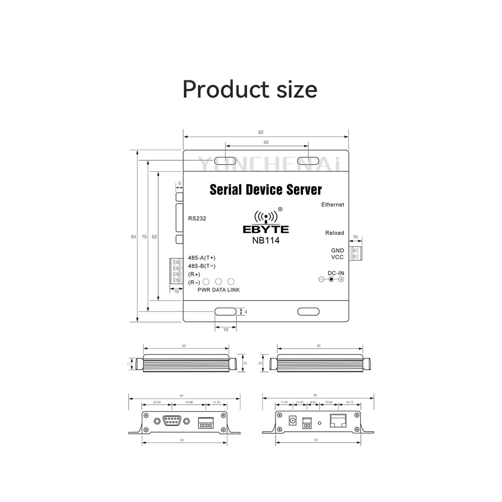 RS232 RS485 Serial to Ethernet Converter Serial Device Server Support TCP/IP Modbus RTU to TCP USR-TCP232-410s