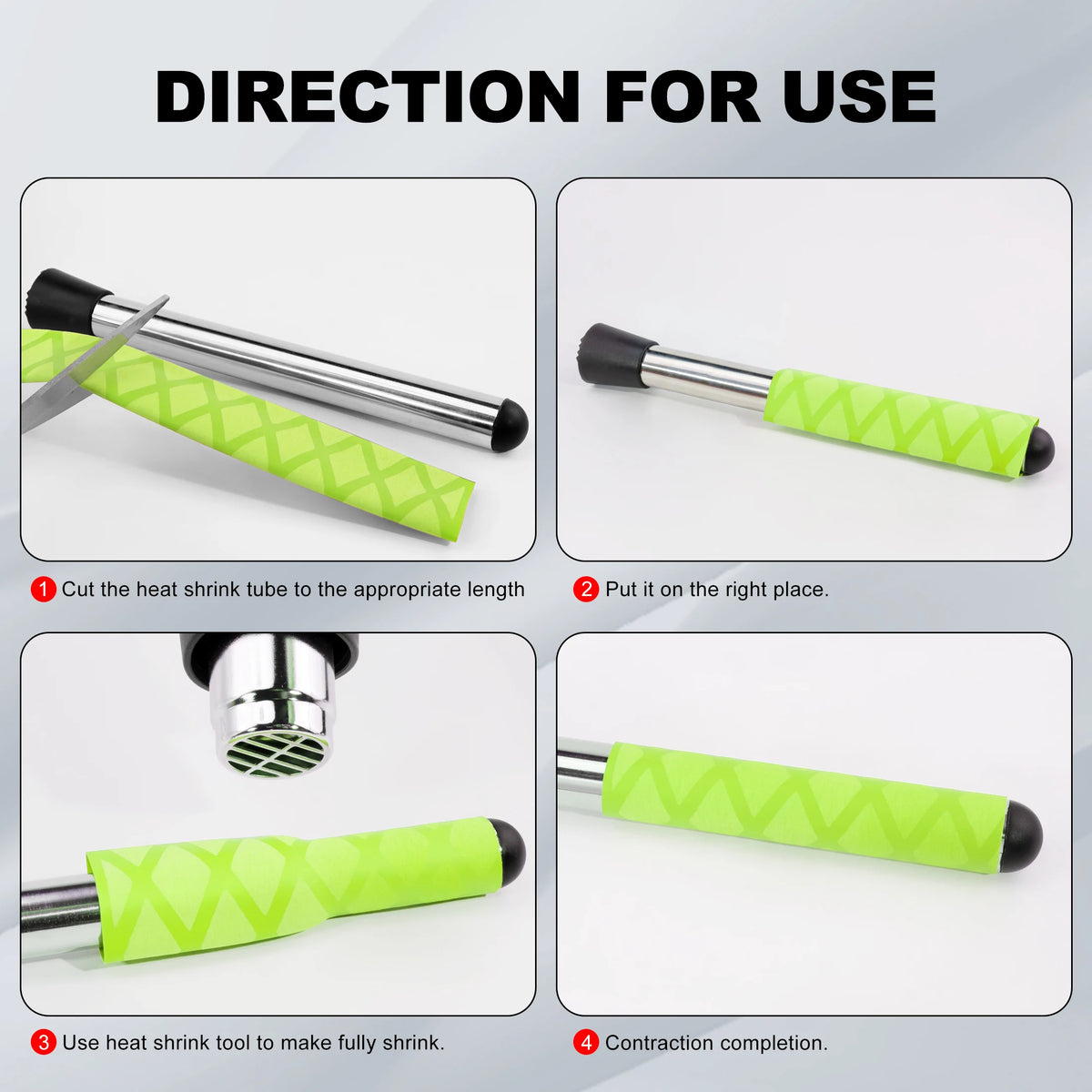 1/3/5Pcs New Type NoctilucentTubing Anti Slip Heat Shrink Tube Shrinkage Ratio For Fishing Rod Or DIY Electrical Insulation