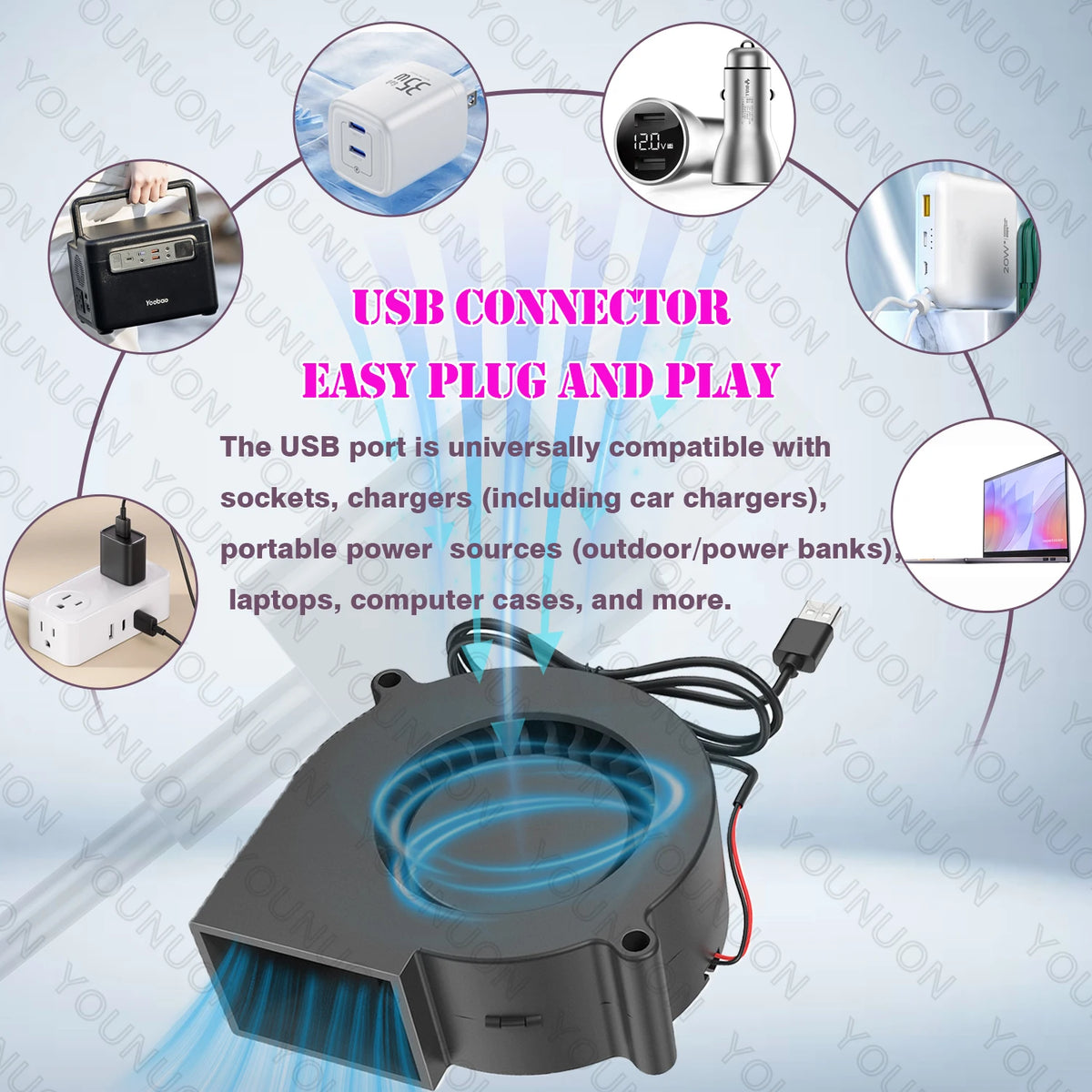 DC 5V USB 5015 7515 7530 Blower Cooling Fan Brushless Motor Case Fan Blower Fan Humidifier Fan Induction Cooker Fan