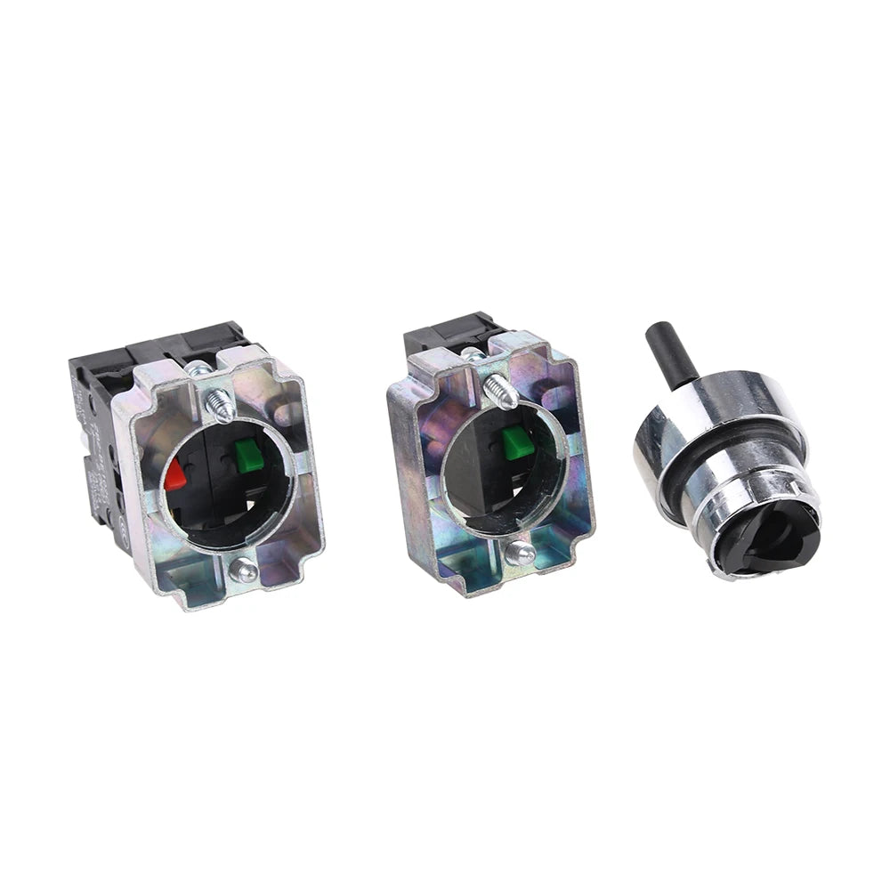 XB2-BD21 BD25 BD33 BD53 BD73 1NO/2NO/1NO1NC 2/3 position Latching self-locking selector push button switch Momentary self-Reset