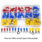 Insulated Cable Connector Electrical Wire Crimp Spade Butt Ring Fork Set Ring Electric Crimp lugs Rolled Terminals Assorted Kit