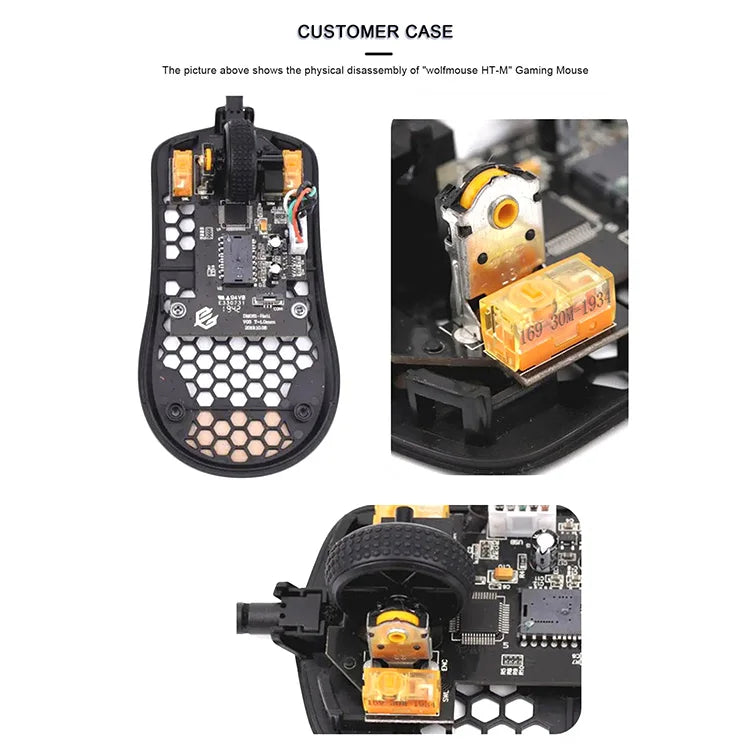 TTC 7/8/9/10/11/12/13/14/15/16mm Rotary Mouse Scroll Gold Wheel Encoder With 1.74mm Hole Mark,20-40g Force For PC Mouse