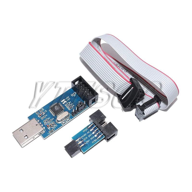 USBASP USBISP AVR Programmer USB ISP USB ASP ATMEGA8 ATMEGA128 Support Win7 64K 10Pin To 6 Pin Adapter Board USBISP