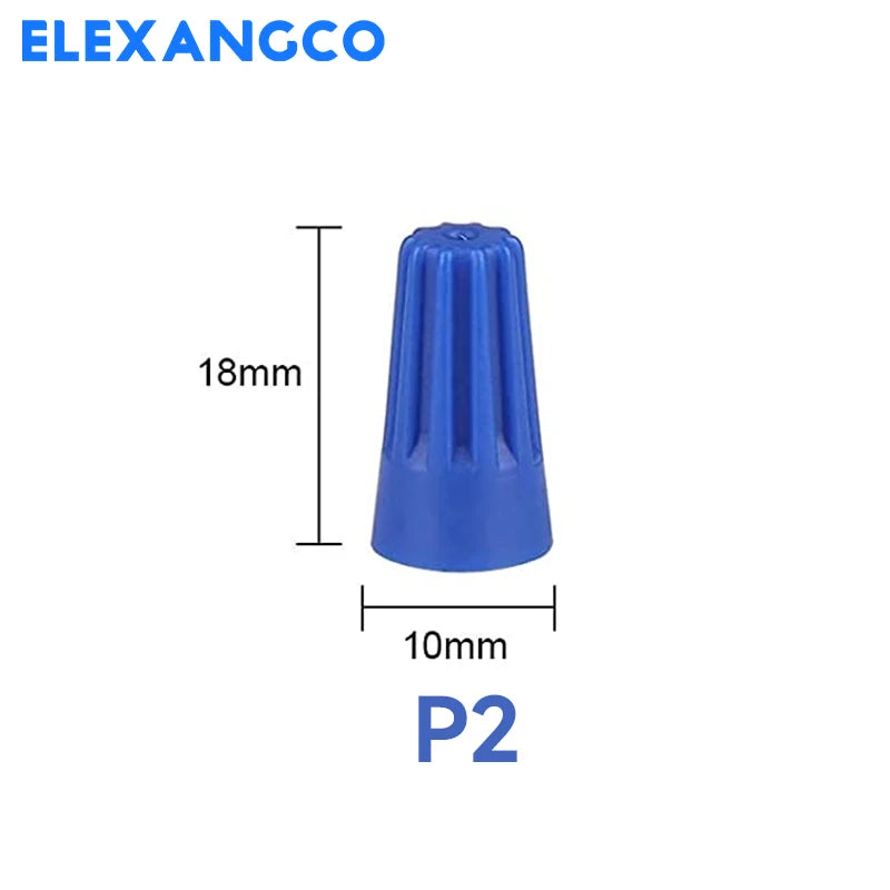 50/100Pcs P1 P2 P3 P4 P6 Colorful Electrical Wire Connectors Screw Terminals With Spring Insert Twist Nuts Caps Connection