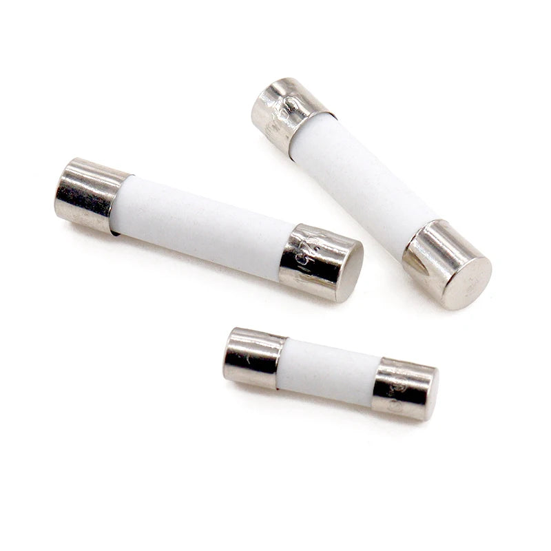 20PCS 5x20 6x30mm Ceramic Glass Fuse 250V 0.2A 0.5A 1A 2A 3A 5A 6A 8A 10A 15A 5*20 6*30 The Multimeter Fuses Auto Insurance Tube