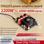 1200W High-Power Pure Post Stage Amplifier Board 600W+600W TPA3255 Bridged Mono 600W AMP Audio Music Power Amplifier Board