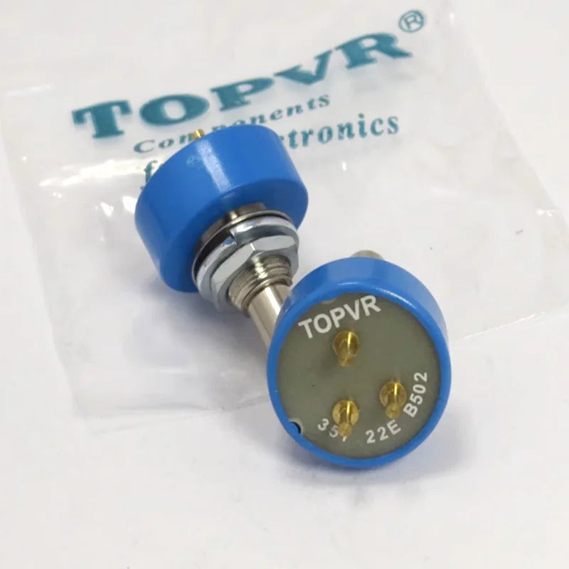 1pcs  360 Degree Rotation TOPVR Conductive Plastic Potentiometer 357 22E B102 B202 B502 B103 360 Degree Rotation