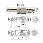 5/20PCS GX12 Connector 2/3/4/5/6/7 Pin Aviation Socket  Plug Docking Connector Male  Female Circular Connector 12mm
